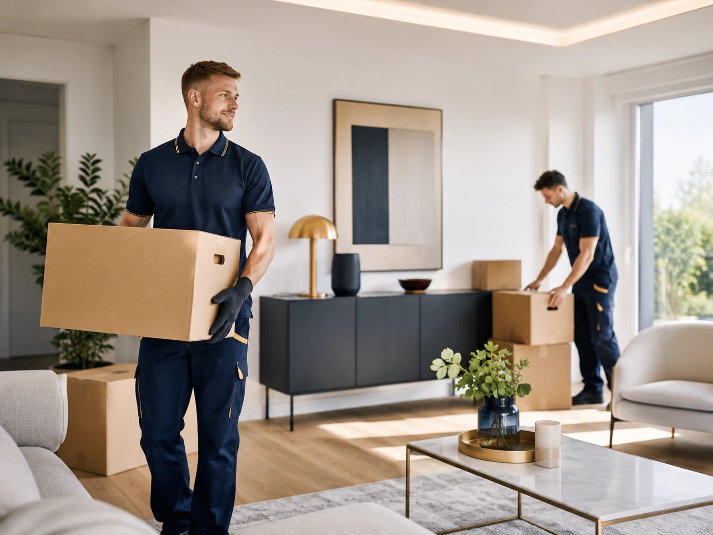 Professionelle Räumung in einer modernen Wohnung